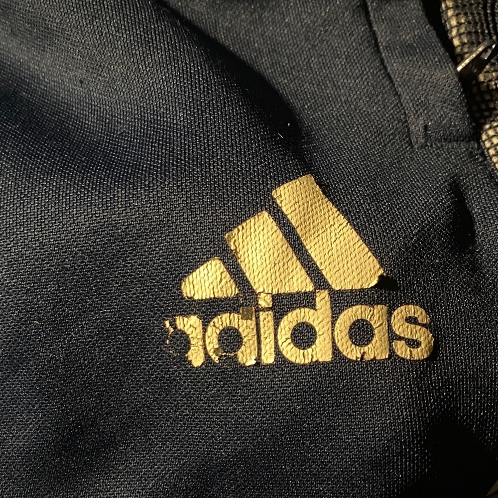 Adidas Men's Navy Joggers with Silver Stripes - Picture 3 of 3